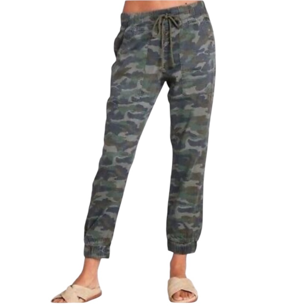 NWT Bella Dahl Women’s Pacey Eco Camo Pocket Joggers Soft Comfy Casual‎